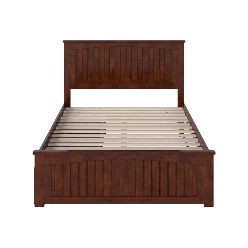 AFI Nantucket Platform Bed with Matching Footboard & Storage Drawers
