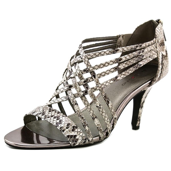 Bandolino Mellona Women Open Toe Synthetic Gray Sandals