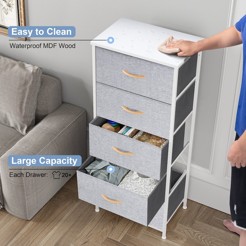Crestlive Products Household 5-Drawer Vertical Dresser Storage Chest