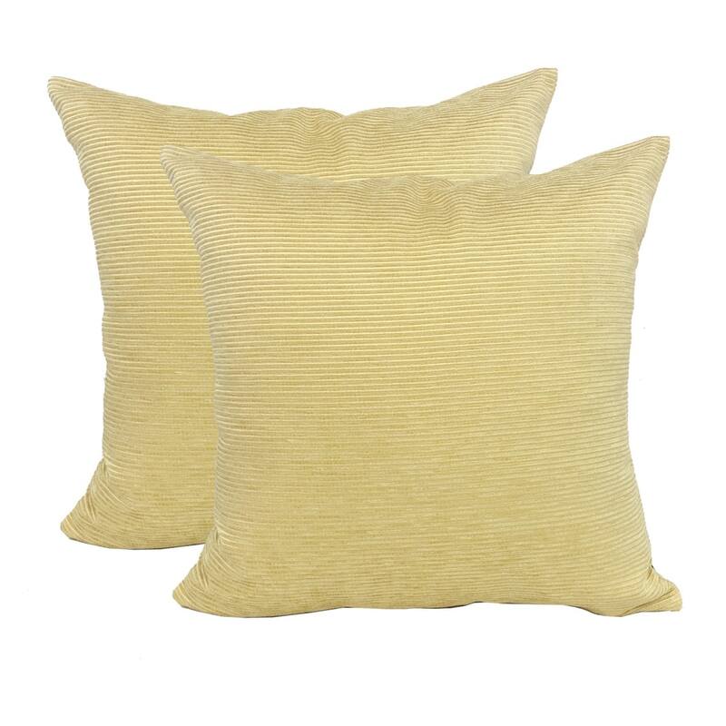 Solid Soft Touch Decor Sofa Pillow 18"x18" - Set of 2 Ivory
