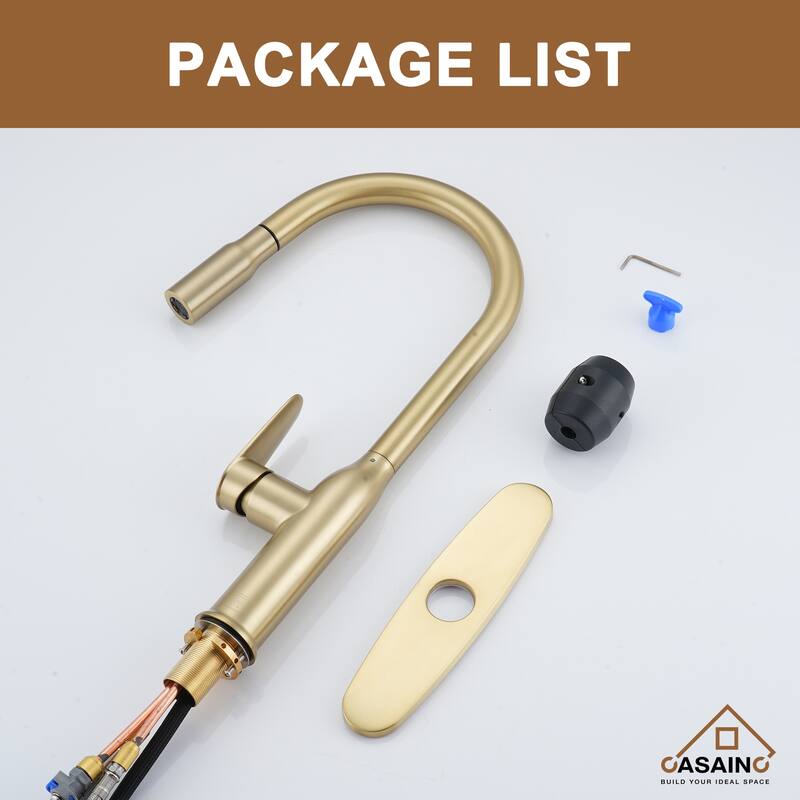 Single Handle Pull-Down Sprayer Kitchen Faucet