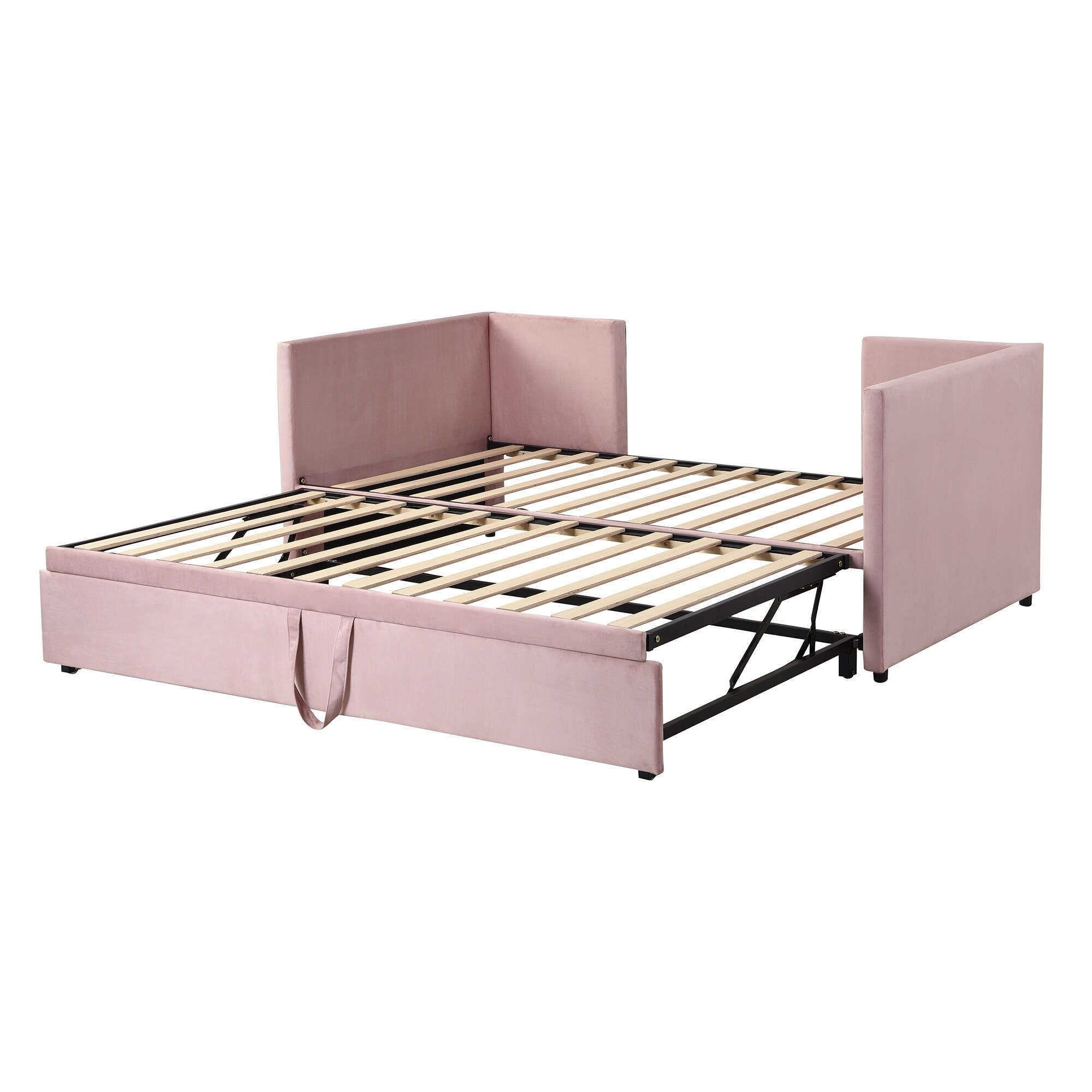 Upholstered daybed with shop pop up trundle