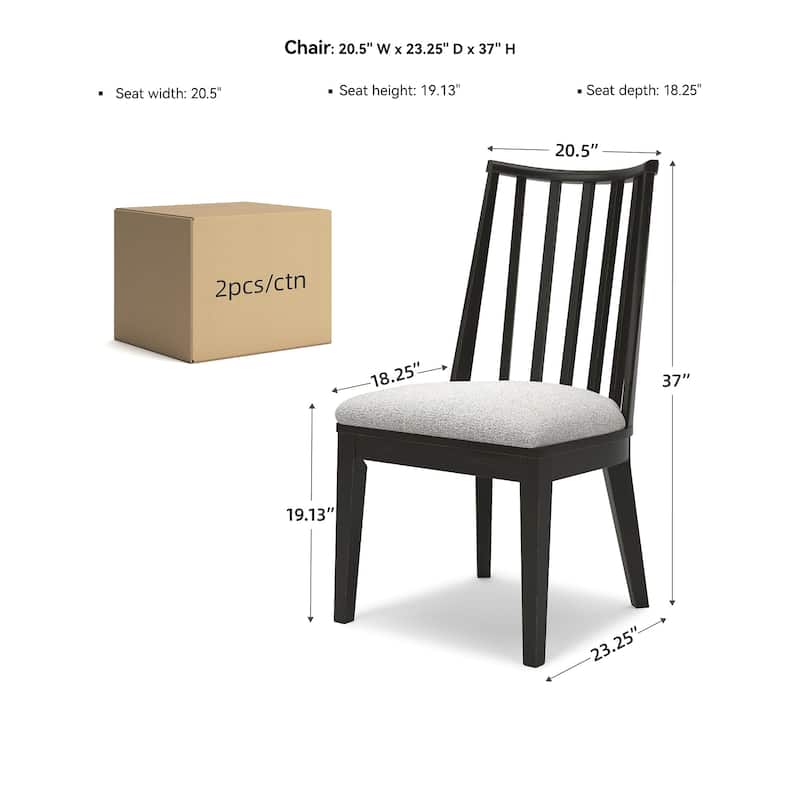 Signature Design by Ashley Galliden Black Dining Chair - 20.5"W x 23.25"D x 37"H