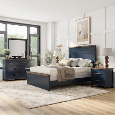 Furniture of America Althea Modern Farmhouse 5-Piece Wood Kids Panel Bedroom Set