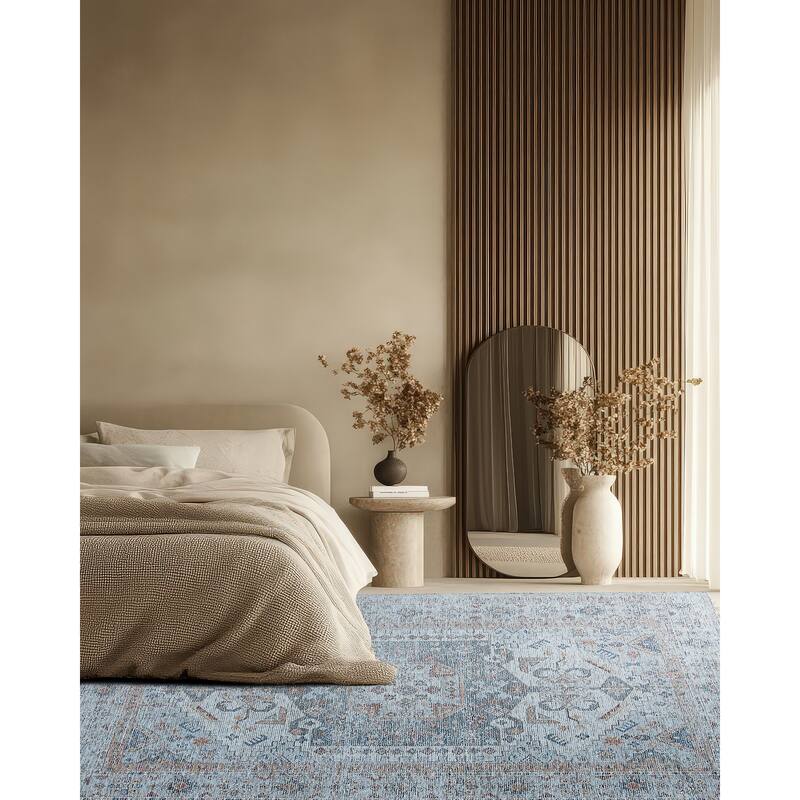 Ivory Hand-Woven Wool Oriental Design Rug by EORC | Elegant