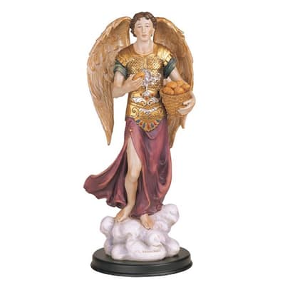 Q-Max 12"H Archangel Barachiel Statue Chief of the Guardian Angels Holy Figurine Religious Decoration