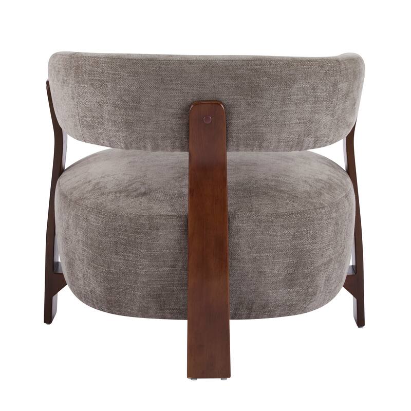 Christopher Knight Home - Accent Arm Chair Modern Upholstered Chair with Bent Wood Legs
