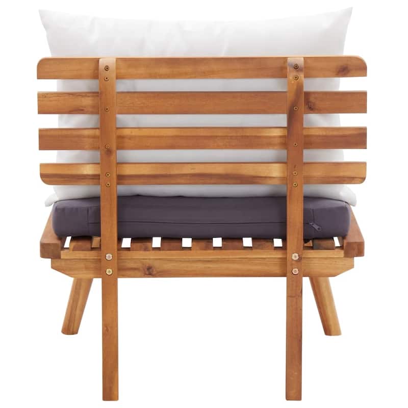 vidaXL Patio Lounge Set Outdoor Sectional Sofa Set Table Solid Wood Acacia - 23.6" x 25.6" x 25.6"