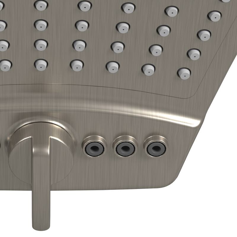 PowerShot 8-in Curved 3-Function Showerhead Brushed Nickel