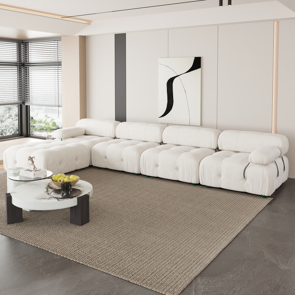 Beige Velvet Sectional Sofas Bed Bath & Beyond