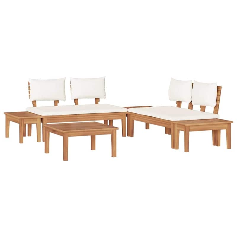 vidaXL Garden Bench Set with Cushion 3/4/5 pcs - 23.6" x 23.6" x 11.8