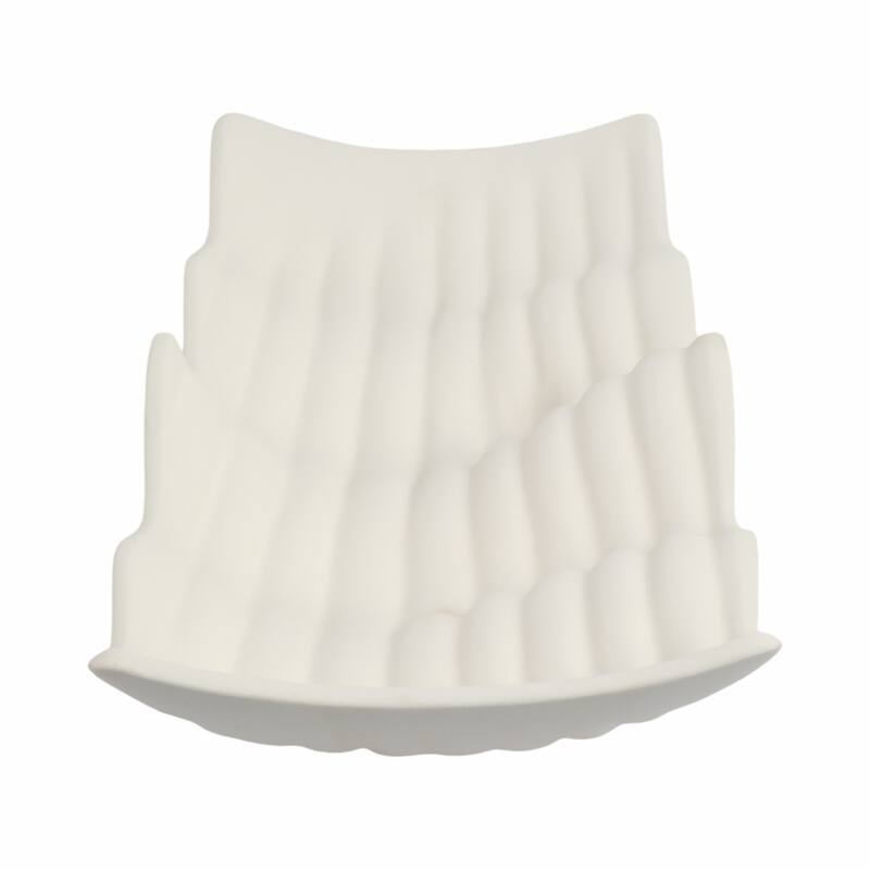 Wavy Porcelain Oversized Decorative Tray - Ivory, 20" - 20.0"