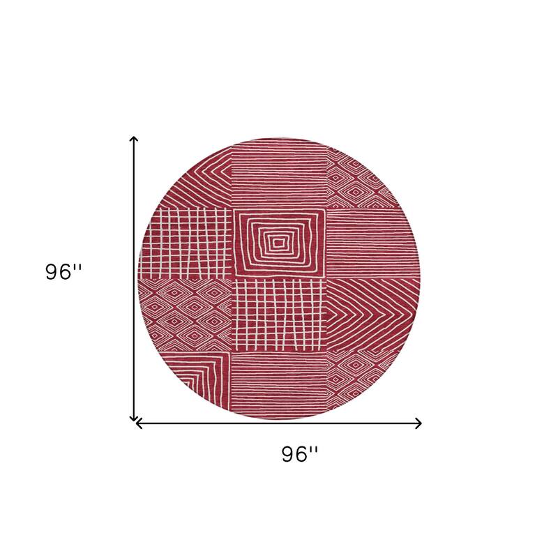 HomeRoots Geometric Transitional Rectangle Outdoor Rug