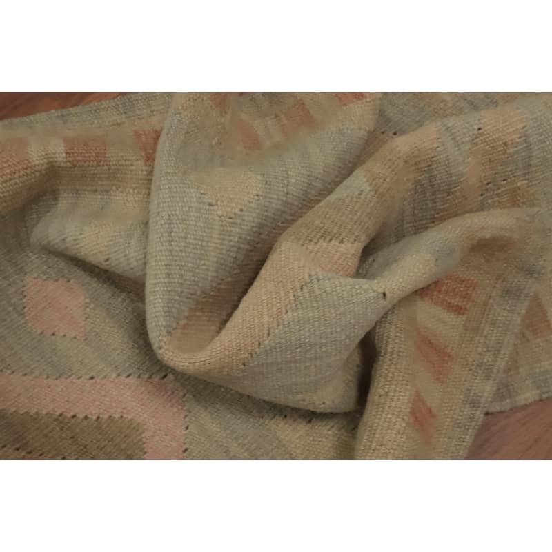 Hand Woven Oriental 100% Wool Carpet Southwestern Tribal Multi-Colored Kilim Runner Rug - 5' 8'' X 2' 0''