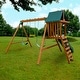 preview thumbnail 2 of 11, Swing-N-Slide Ranger Plus Wood Outdoor Swing Set - Cedar - 11' W x 12' D x 7.67' H