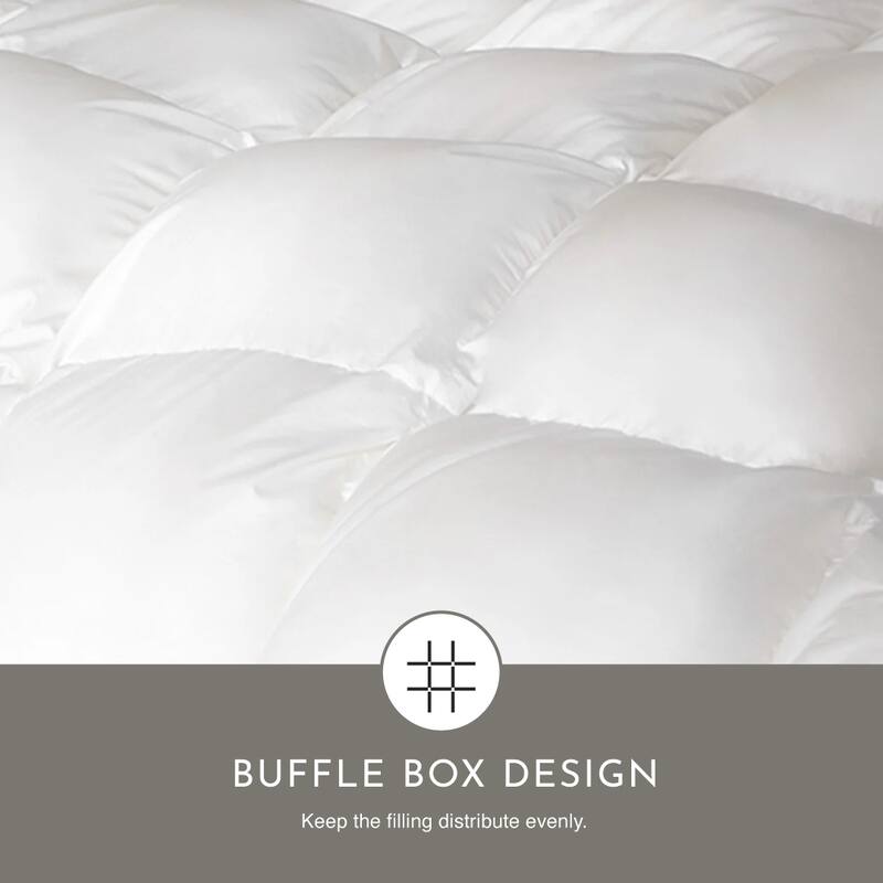 Tencel Natural Cotton Shell 725 Super Fill Power White Down Comforter Duvet Insert