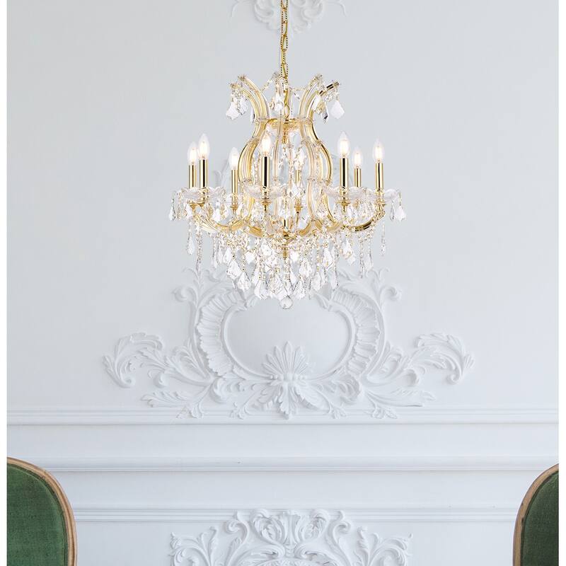 Fleur Illumination Collection Chandelier D:26in H:26in Lt:9 Gold Finish