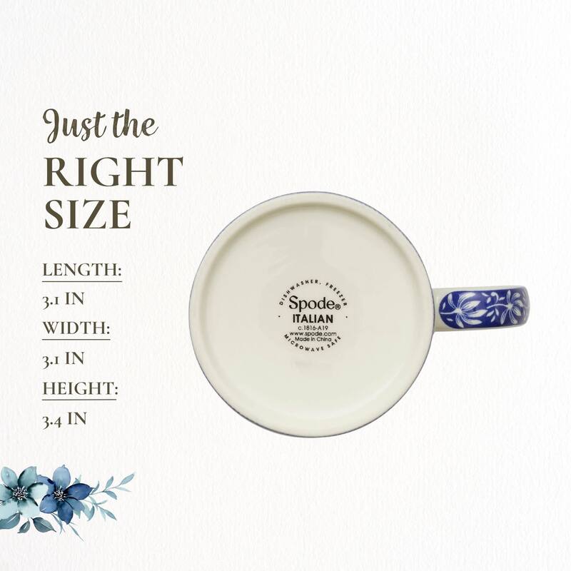 Spode Set of 4 Blue Italian Mugs