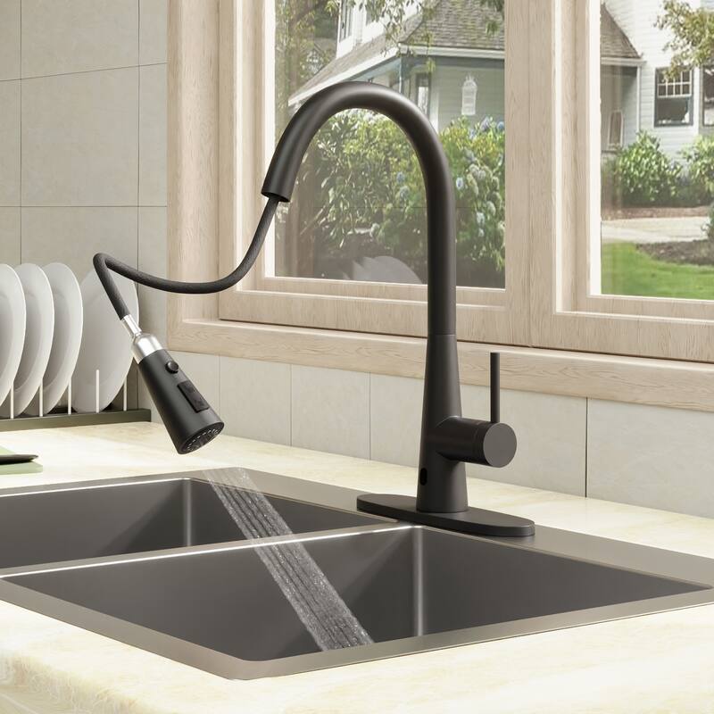 Clihome 3-Function Touchless Single Handle Pull Down Kitchen Faucet