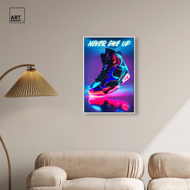 Cool Glow Sneaker Hype Canvas by Art Remedy