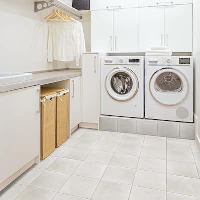 Merola Tile Klinker Retro Blanco 12-3/4" x 12-3/4" Ceramic Floor and Wall Tile
