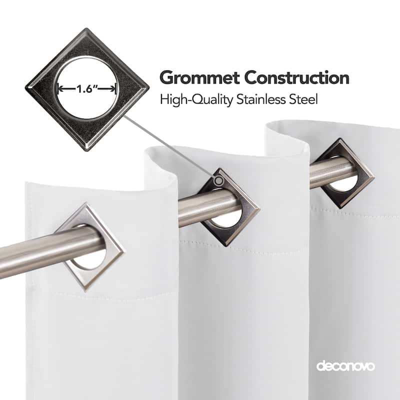 Deconovo Square Grommet Curtain Panel Pair(2 Panel)