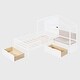 preview thumbnail 20 of 28, Twin Size House Bed with Upholstered Sofa White