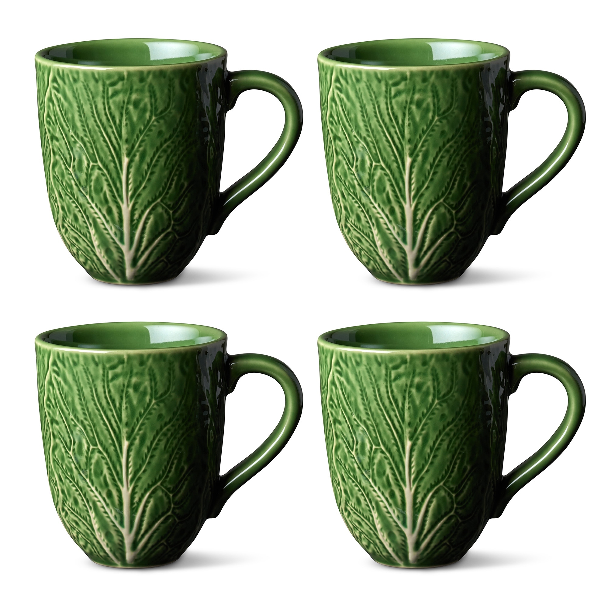 Certified International Le Jardin Cabbage Set of 4 3-D Mugs