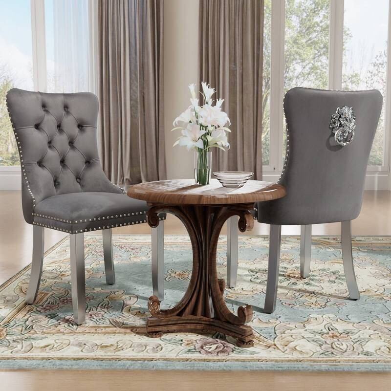 Contemporary Velvet Upholstered Dining Chair Set of 6