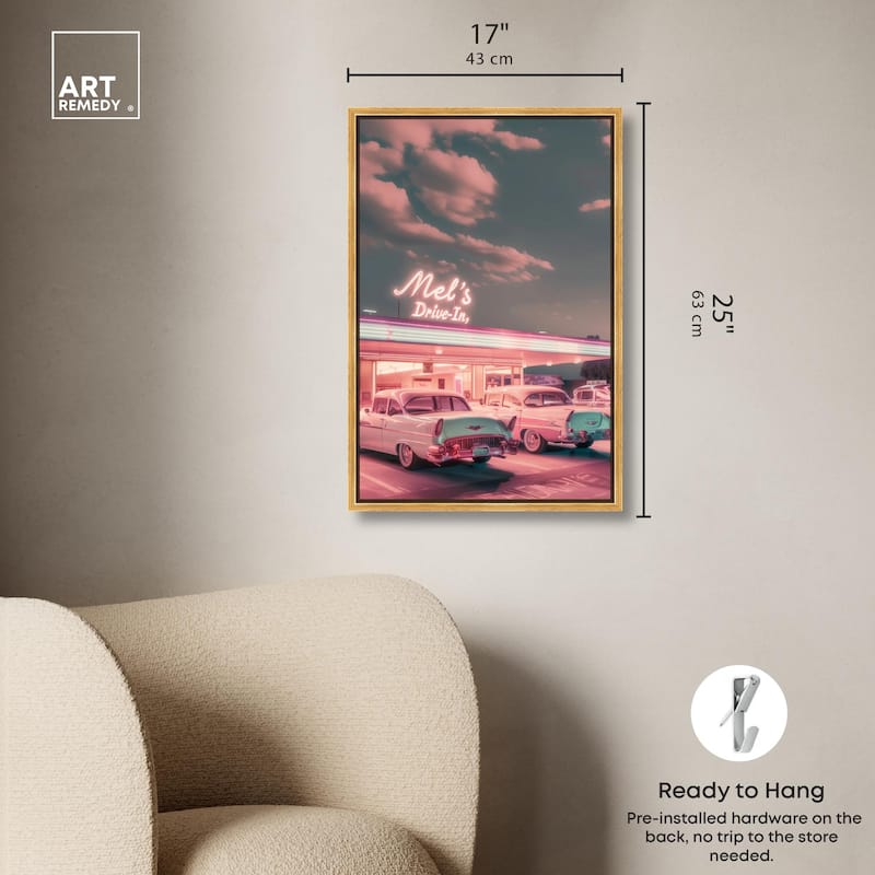 Drive In Stop Canvas by Art Remedy
