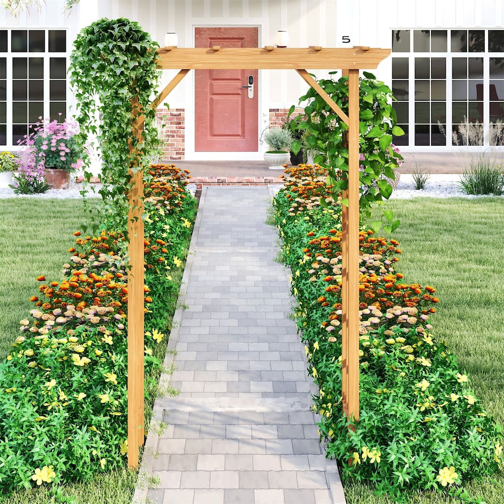 Wood Trellis for Plant Climbing, Wedding Arch, Christmas Decor Pergola