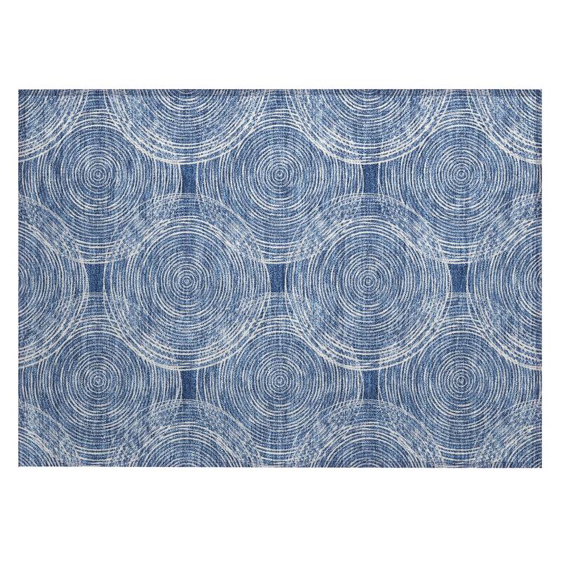 Machine Washable Indoor/ Outdoor Modern Pune Chantille Rug