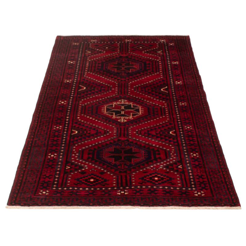 ECARPETGALLERY Hand-knotted Melis Vintage Red Wool Rug - 5'2 x 8'4
