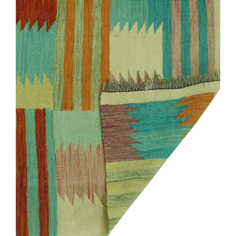Noori Rug Winchester Flatweave Siddhart Red/Beige Rug - 5'2" x 6'6"