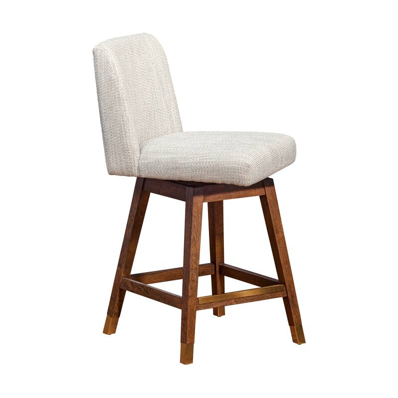 Basila Upholstered Bar or Counter Height Swivel Barstool