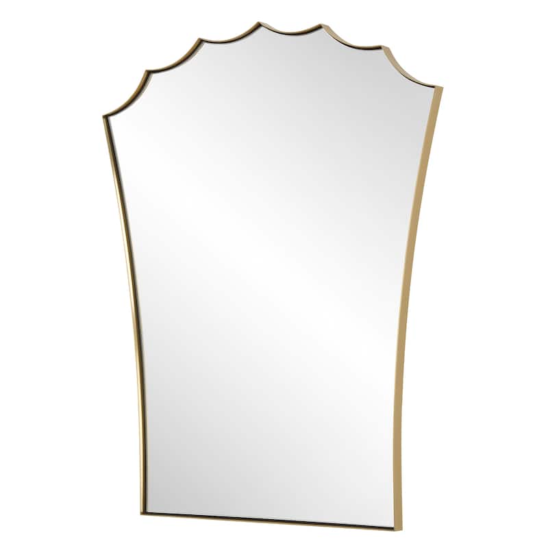 Uttermost Monarch Scalloped Arched Vanity Mirror - 30.5'' H X 24'' W X 1'' D
