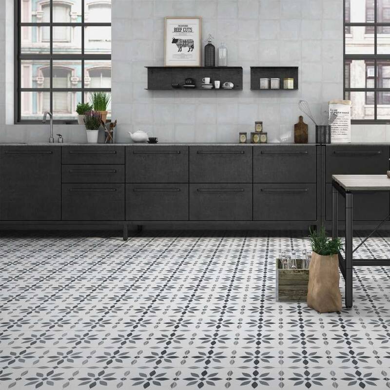 The Tile Life Snowflakes 8.7x8.7 Porcelain Floor & Wall Tile