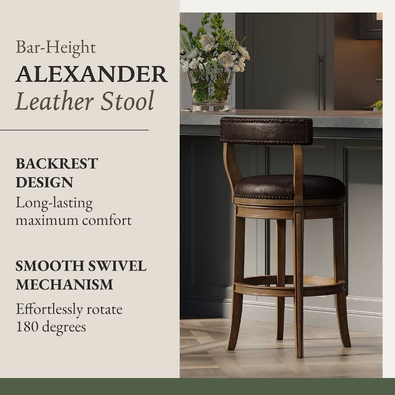 Maven Lane Alexander Swivel Kitchen Stool