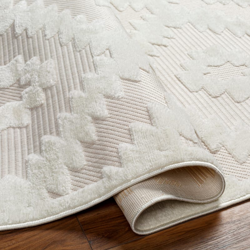 Livabliss San Diego Indoor/ Outdoor Neutral Diamond Area rug