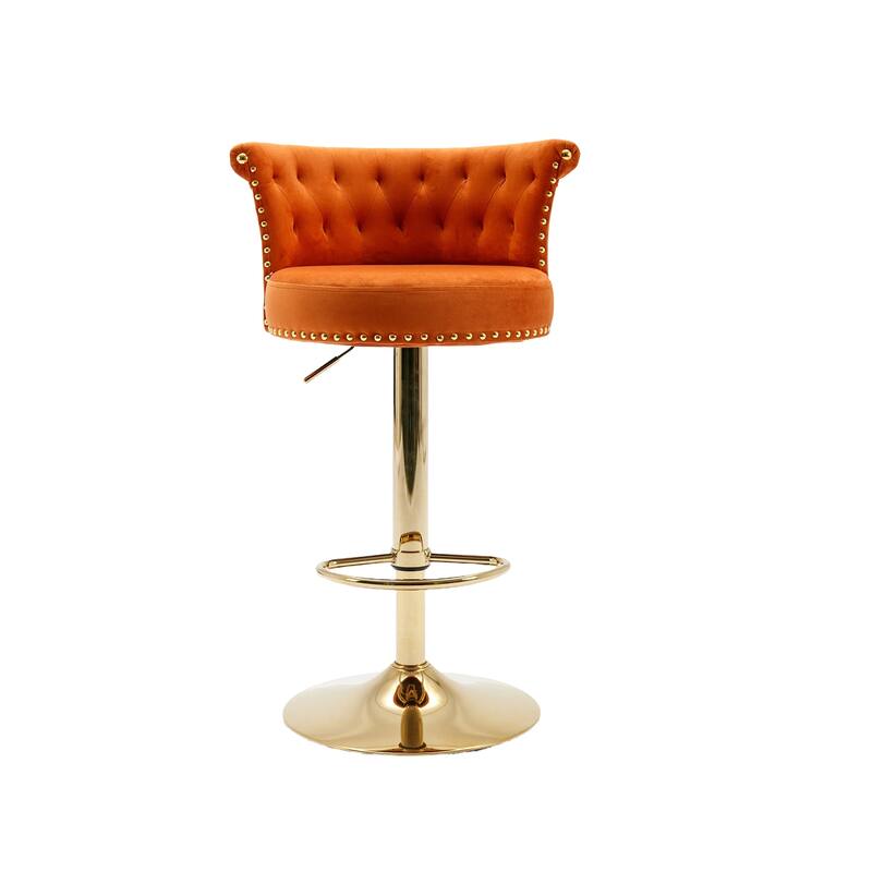 Swivel Bar Stools Set of 2 Adjustable Counter Height Chairs