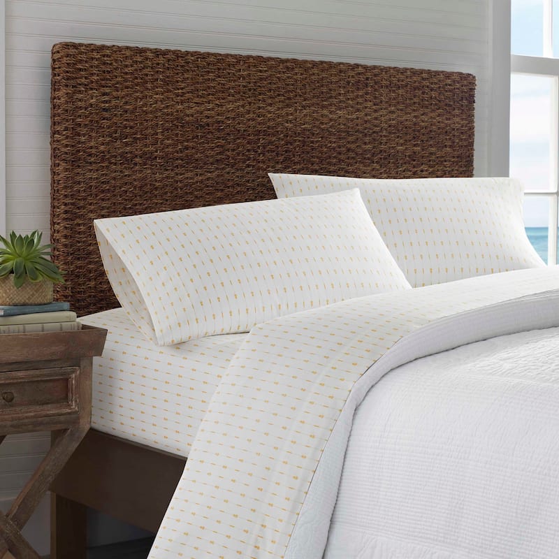 Tommy Bahama Cotton Printed Sheet Sets and Pillowcase Pairs - King - Pineapple Pinstripe