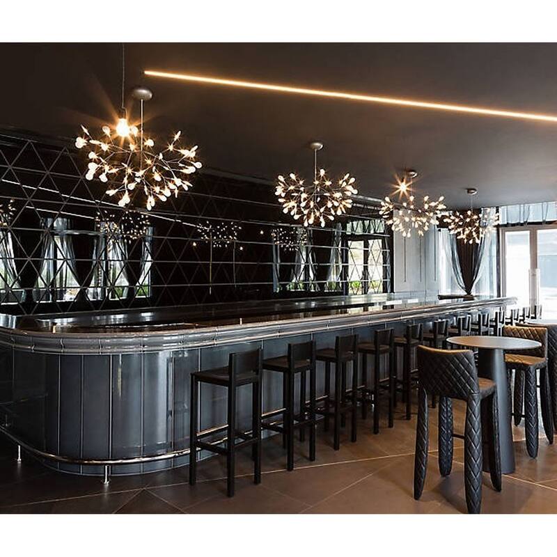 Luxury Acrylic Light Fixture Moden Rosegold LED Sputnik Firefly Chandelier for Living Room, Bedroom,Hotel, Villa