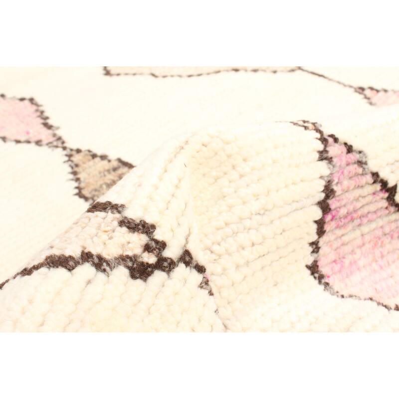 ECARPETGALLERY Hand-knotted Tangier Cream Wool Rug - 5'2 x 7'10