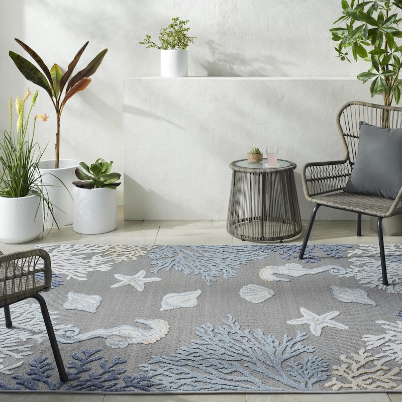 Livabliss Lakeside Nature Outdoor Area Rug