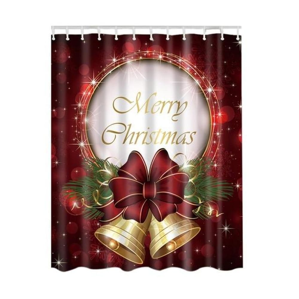 Wasserrhythm Merry Christmas Shower Curtains Christmas Truck Funny Car Polyster 72x72 Inches