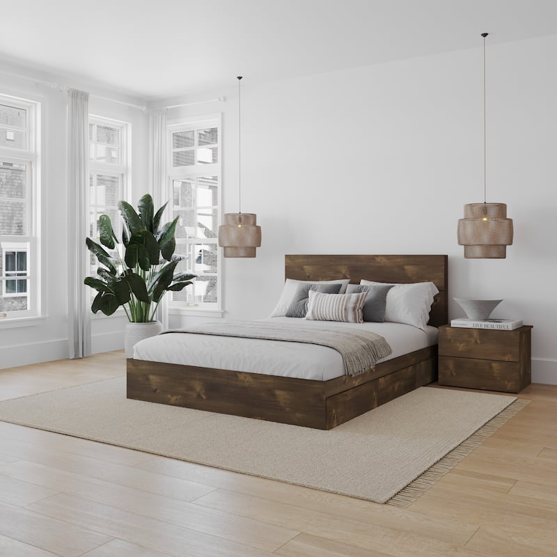 Milo 3-Piece Reversible Storage Bedroom Set - Truffle - Queen