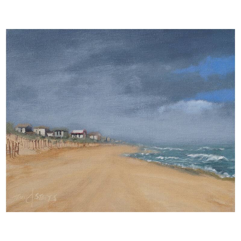 Beach Houses and Surf by Thomas Stotts Canvas Art Print