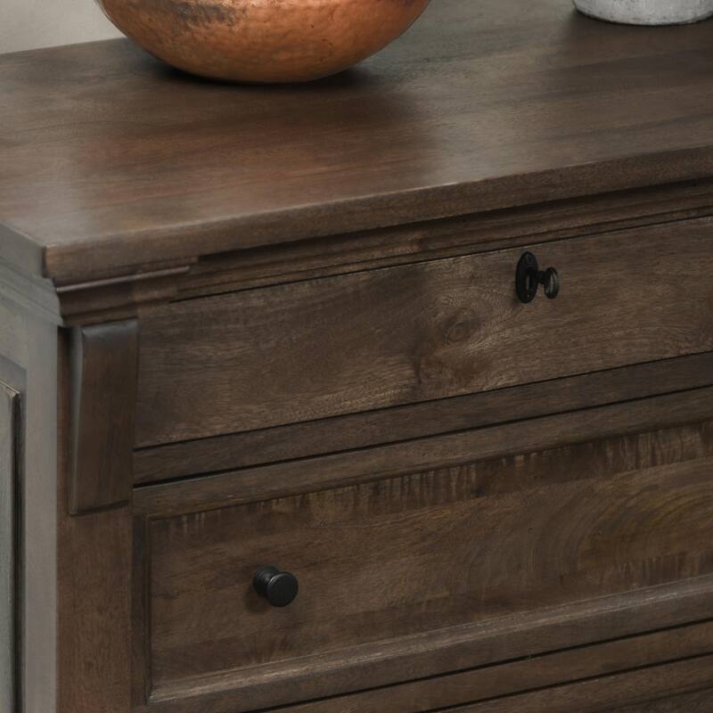 Classic Home Adelaide Three-Drawer Nightstand in Cocoa Brown