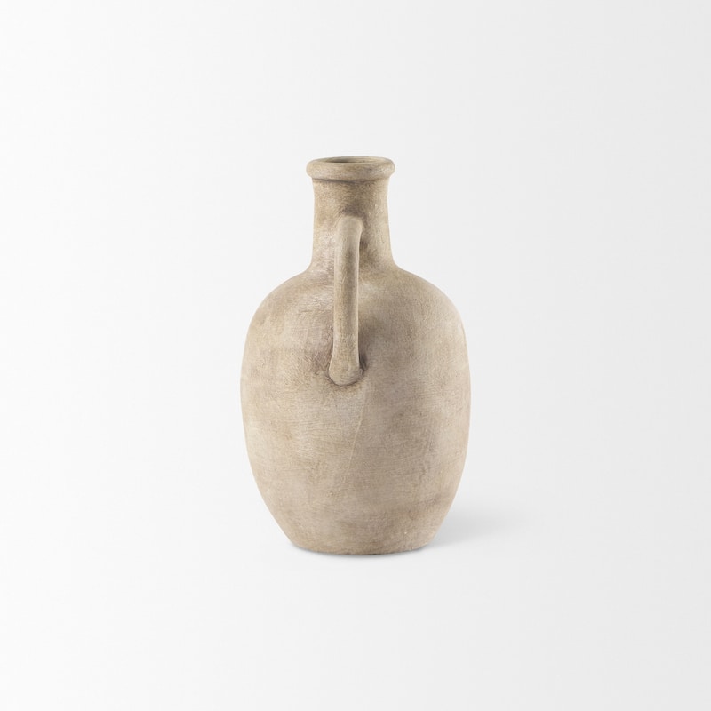 Zenni Warm Beige Ceramic Vase (12")