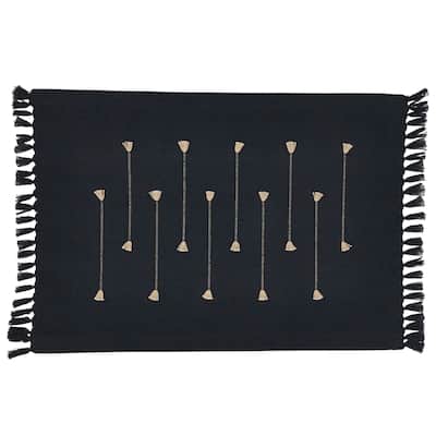Line Design Fringe Placemats (Set of 4)